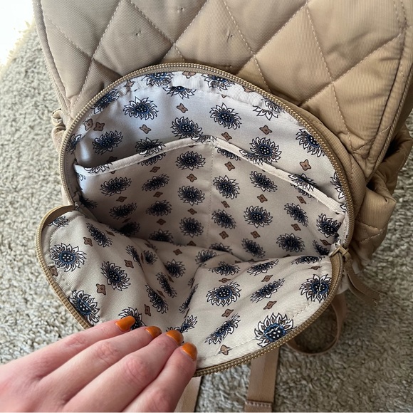 Vera Bradley Small Banbury Backpack | Tiger’s Eye | Polyester Twill - Picture 3 of 12